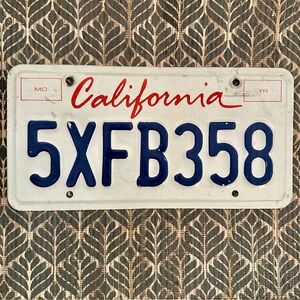 California License Plate